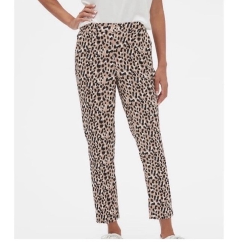 Banana Republic | Hayden Pant Cheetah Print Skinny Pull On Women’s Size 0P